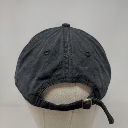 Unbranded Slideback Hat Black OSFM Adjustable 6 Panel Vent Holes Blank
