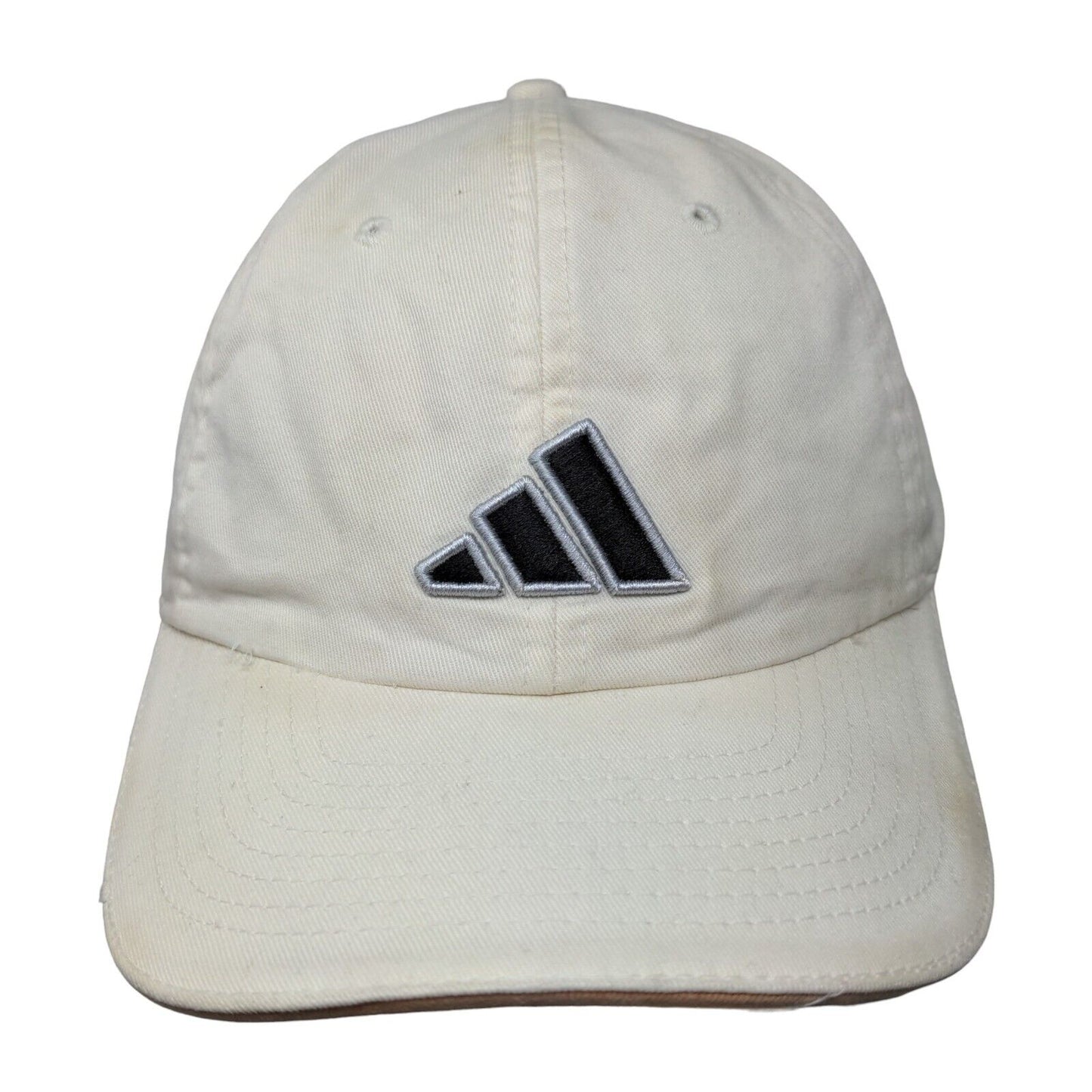 Adidas 3 Stripes Slideback Hat Cream OSFA Embroidered Logo 6 Panel