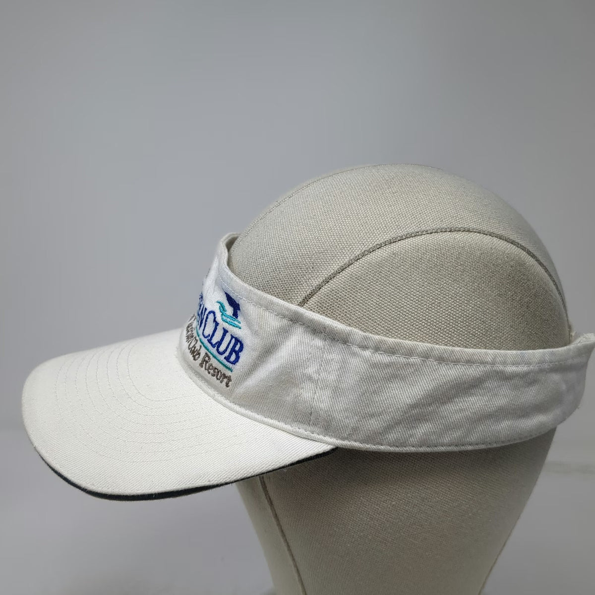 Toppers Marriott Maui Ocean Club White One Size Visor Hat Vacation Resort Whale