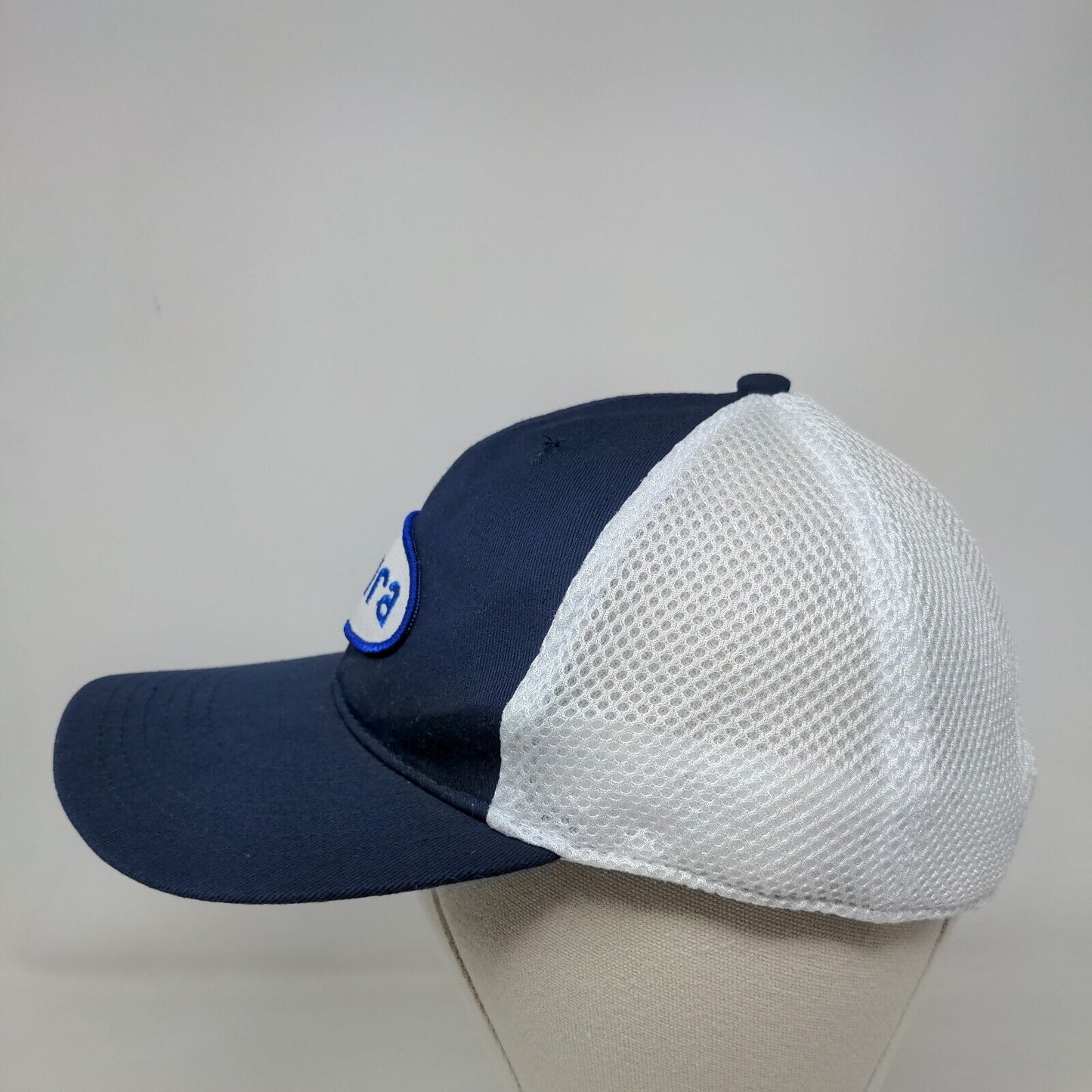 Kemira Patch Strapback Mesh Back Hat Blue OSFM Adjustable Colorblock
