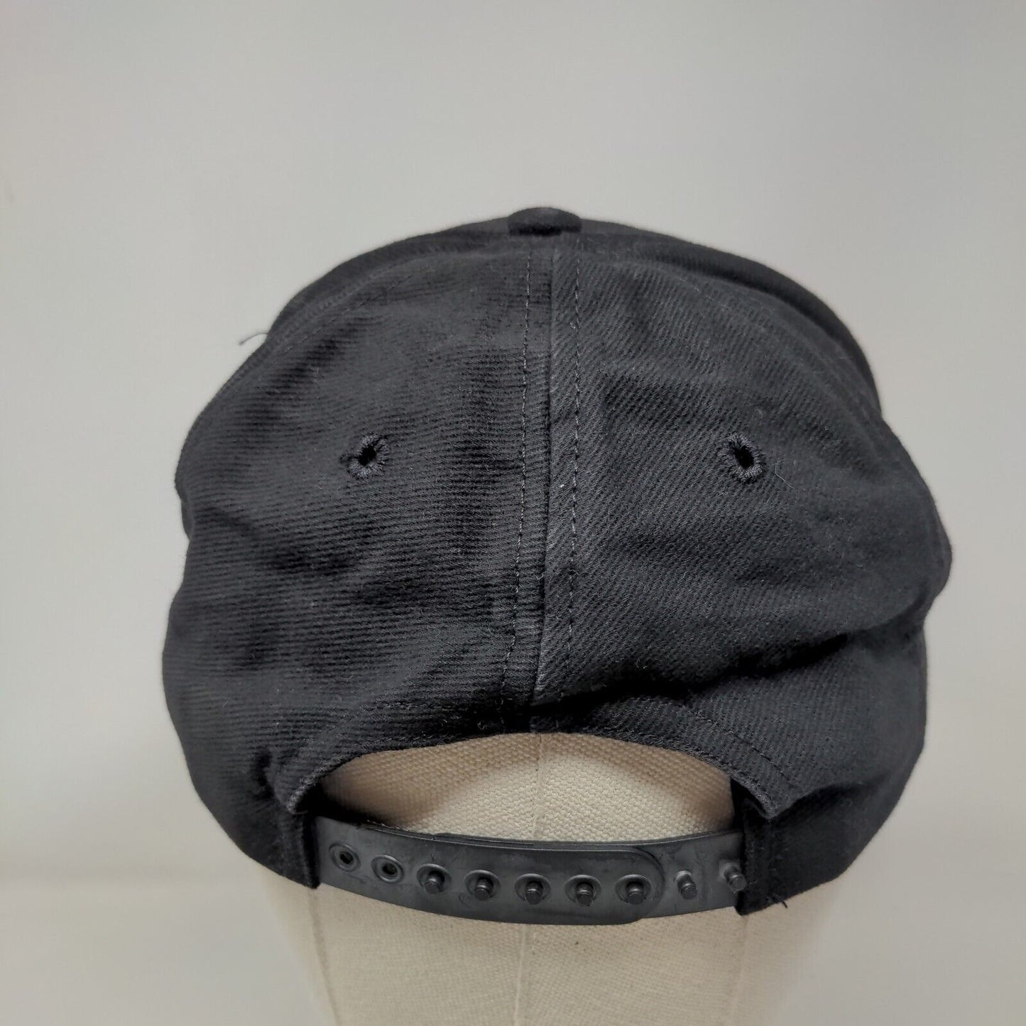 GE Plastics Snapback Hat Black One Size Adjustable Embroidered 6 Panel