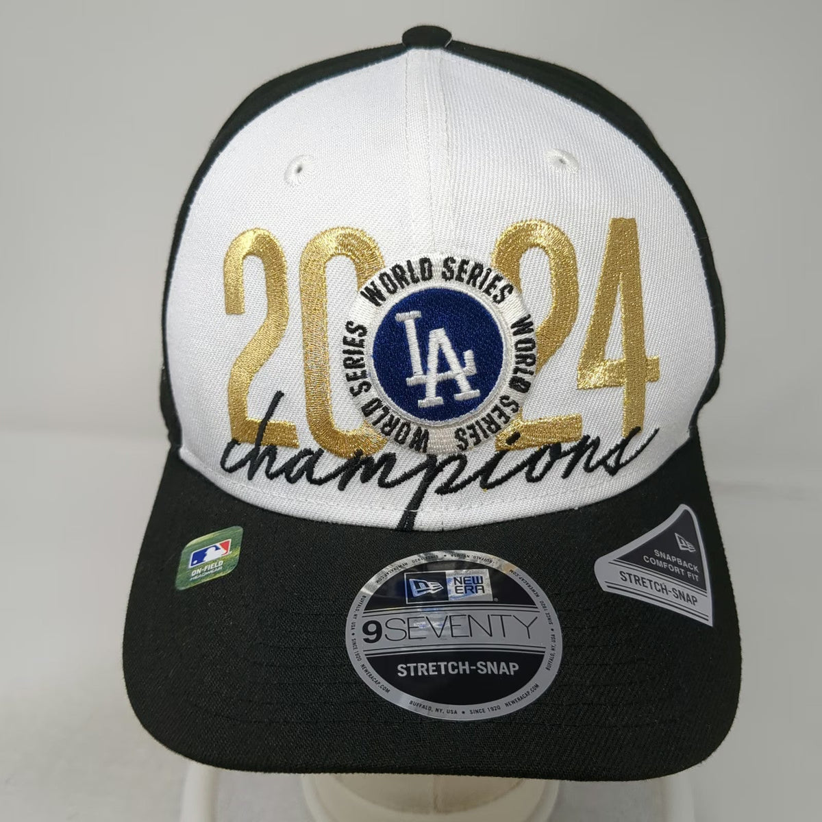 New Era MLB LA Dodgers 2024 World Series Champions Black Snapback Hat One Size