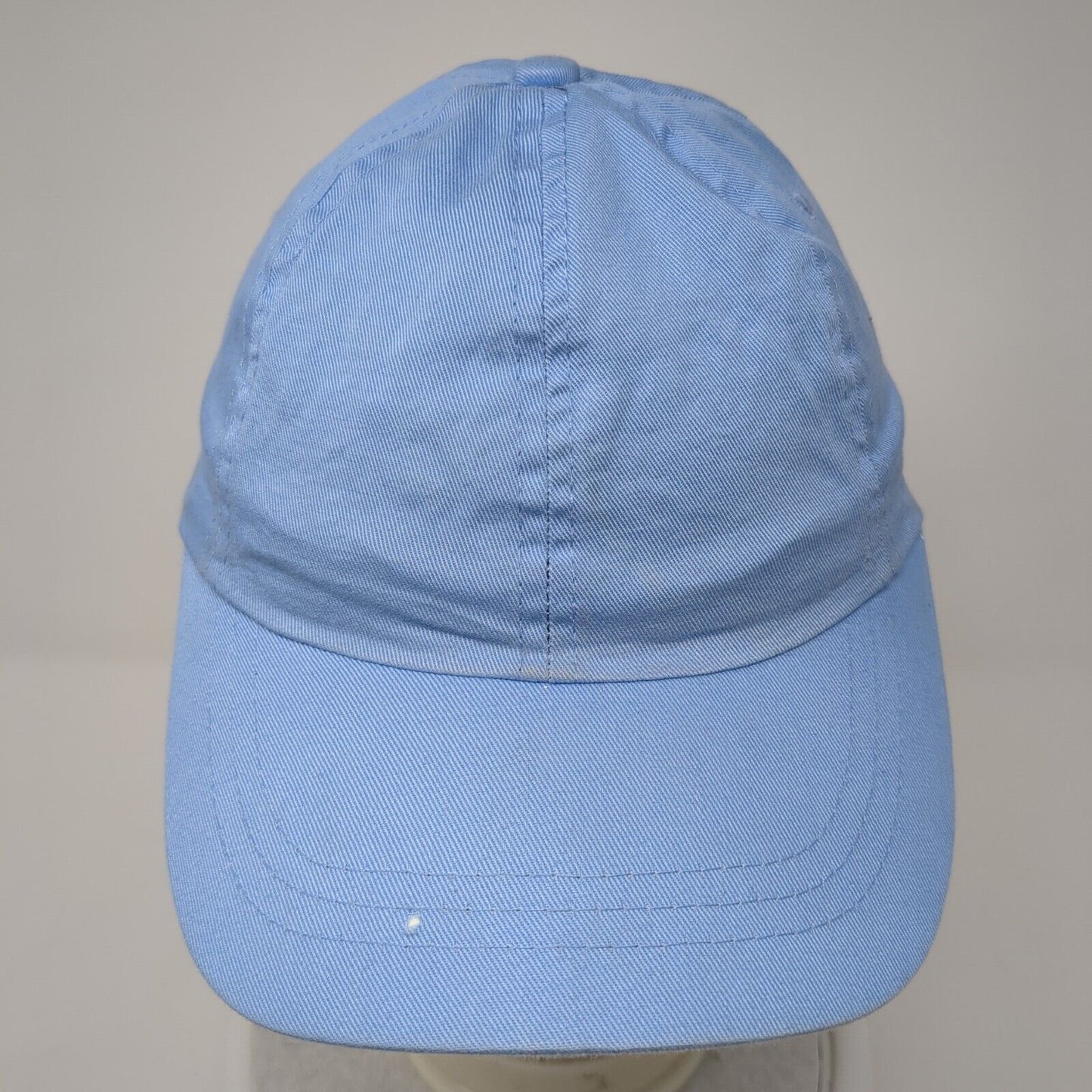 Unbranded Strapback Hat Blue One Size Adjustable Vented Holes 6 Panel Blank