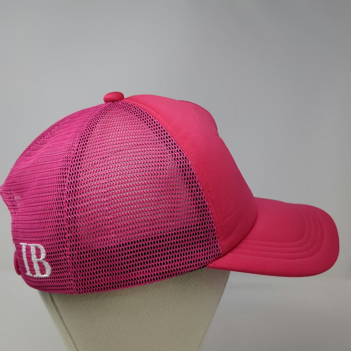 Ivory Belle Trucker Hat Pink White One Size Heart Quote Life You Create Snapback