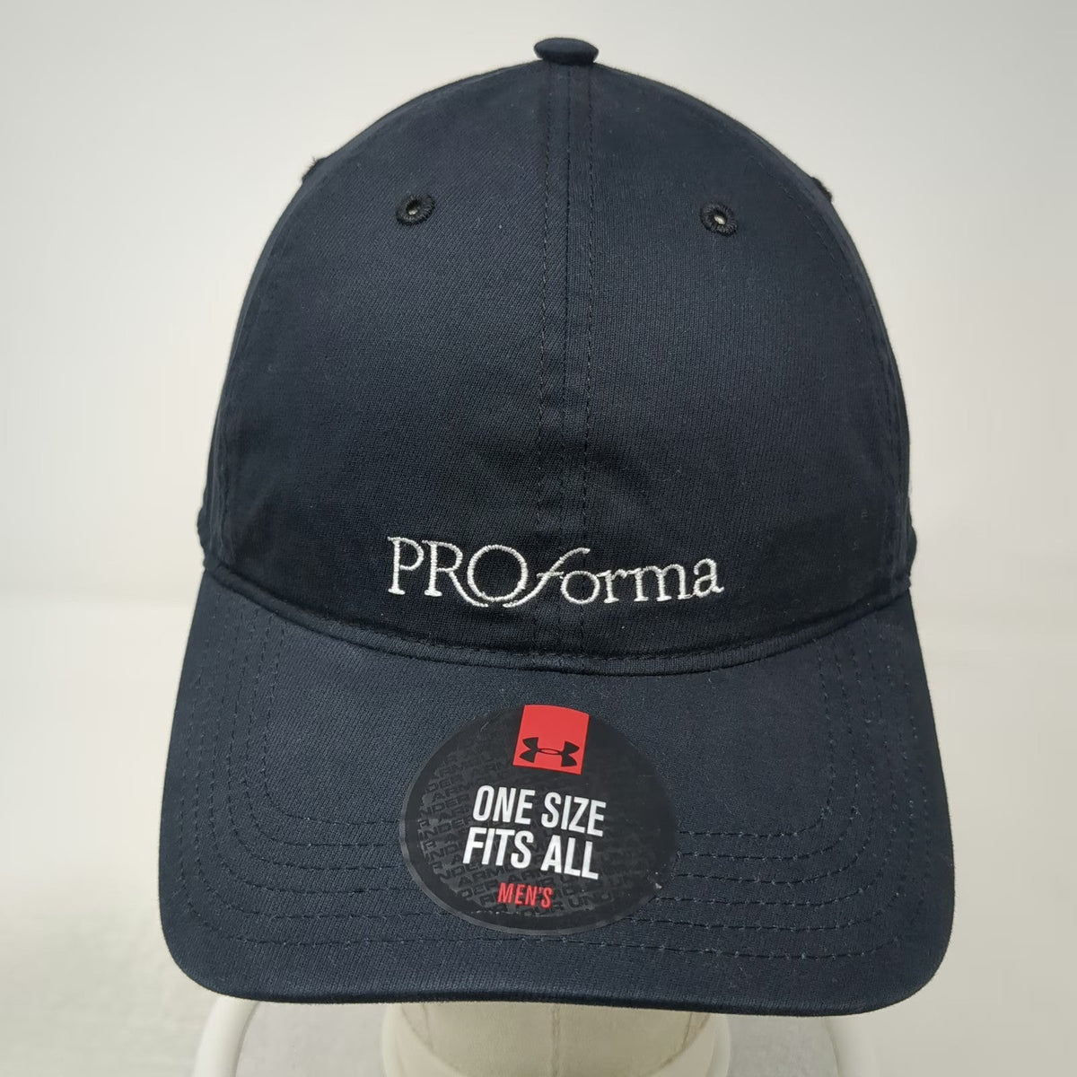 Under Armour Baseball Cap Black One Size Adjustable Slideback PROforma Logo Hat