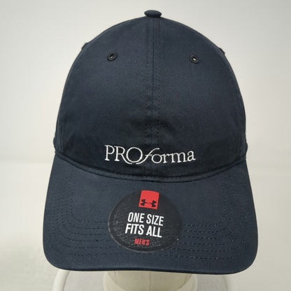 Under Armour Baseball Cap Black One Size Adjustable Slideback PROforma Logo Hat