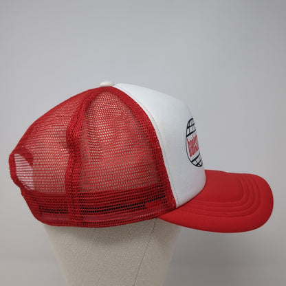 Backstreet Boys DNA World Tour Snapback Trucker Hat Red One Size Mesh Back