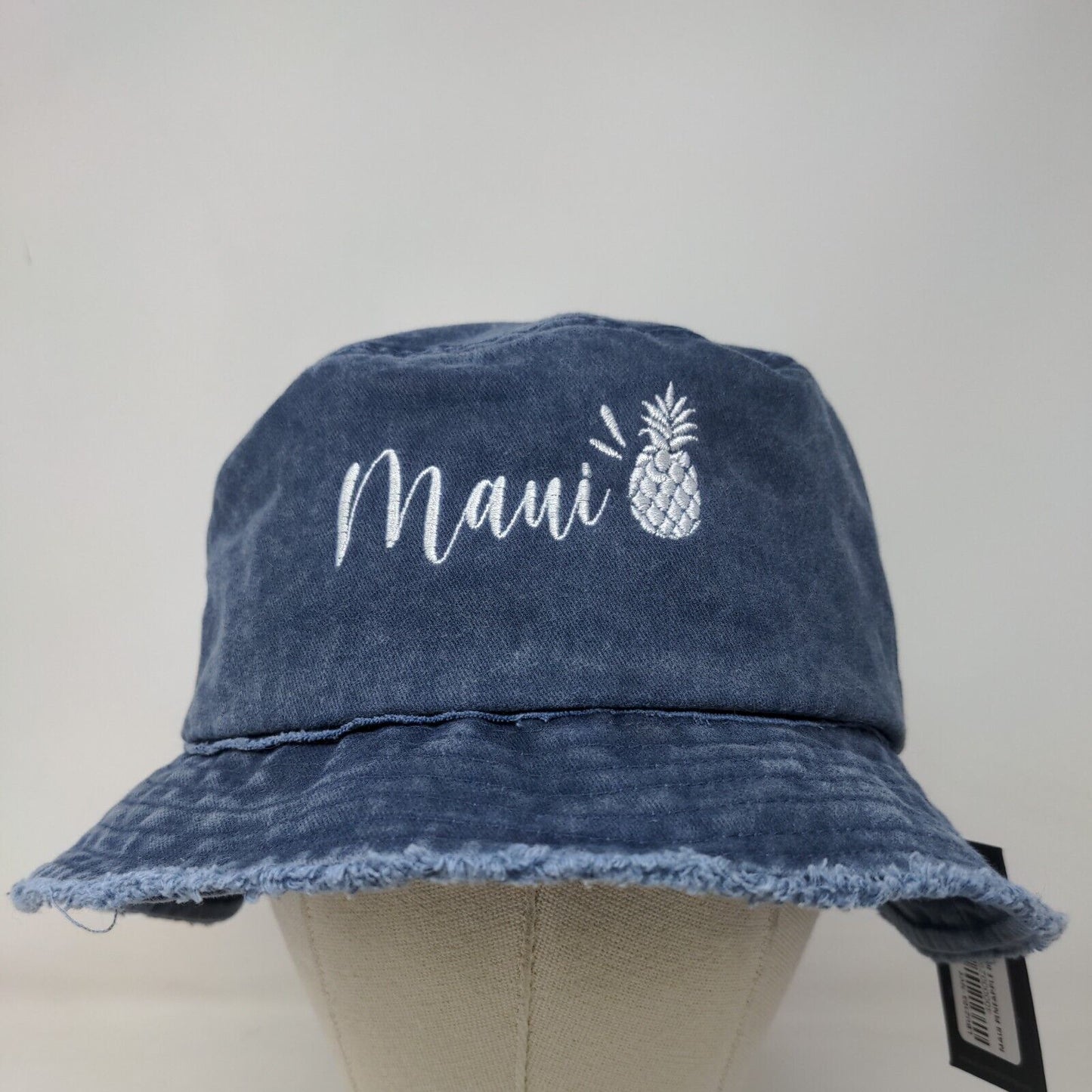 Maui Pineapple Bucket Hat Blue OSFM Embroidered David And Young W/Tags
