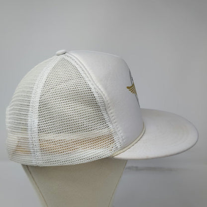 Nissin Trucker Hat White One Size Wings of Wenatchee Apple Logo Snapback Rope