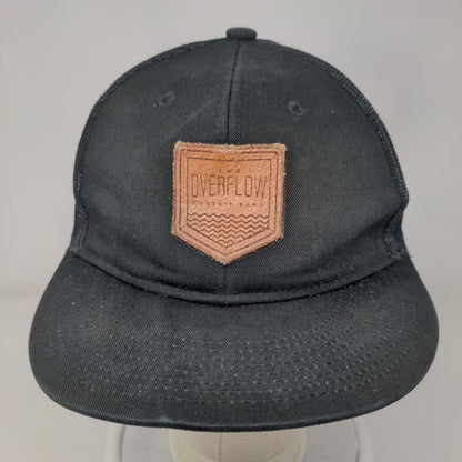 The Overflow Worship Band Snapback Trucker Hat Black One Size Mesh Back