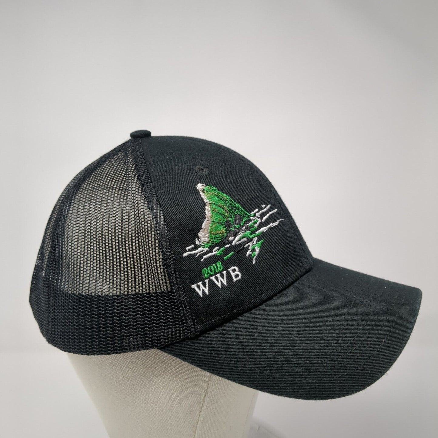 2018 WWB Snapback Trucker Hat Black OS Adjustable Mesh Back Port Authority