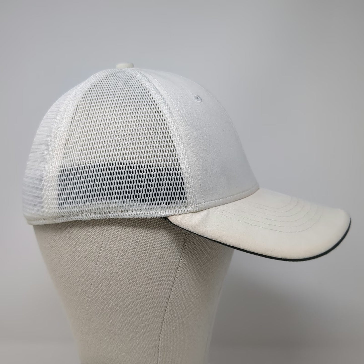 Nike Baseball Cap White M Pfizer Corporate Mesh Dri-FIT Legacy 91 Swoosh Hat