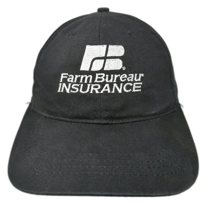 Cap America Baseball Cap Black One Size Farm Bureau Insurance Strapback Hat