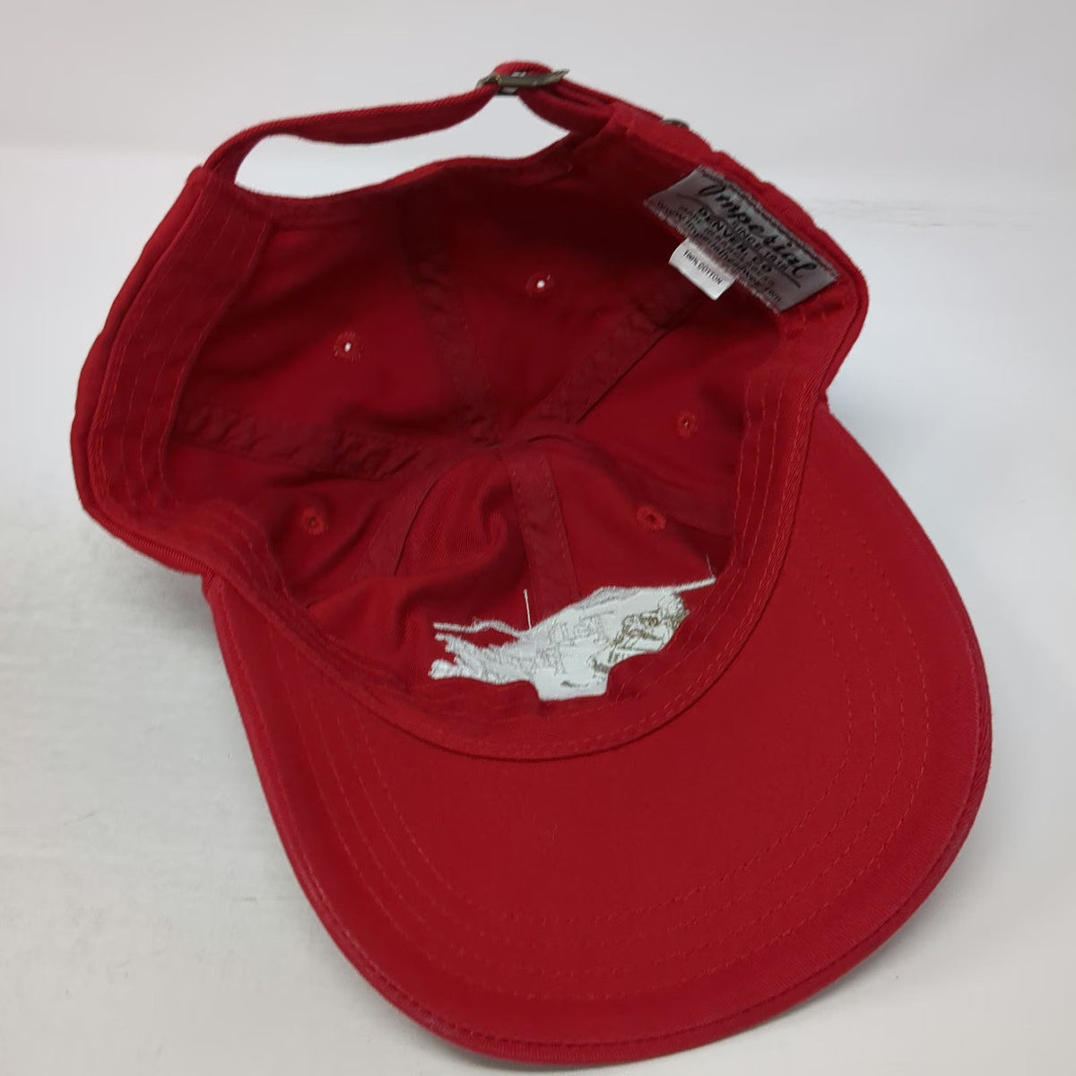 Imperial Baseball Cap Red One Size Slide Strap Snowmobile Tall Timber Lodge Hat