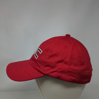 GMC Acadia Strapback Hat Red Classic Cut Adjustable Solid 6 Panel Ahead