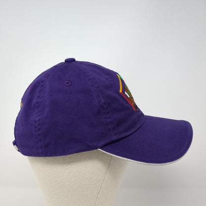 Port Authority Strapback Hat Purple One Size Embroidered Adjustable