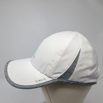 Adidas 3 Stripes Climalite Strapback Hat White One Size Gray Trim