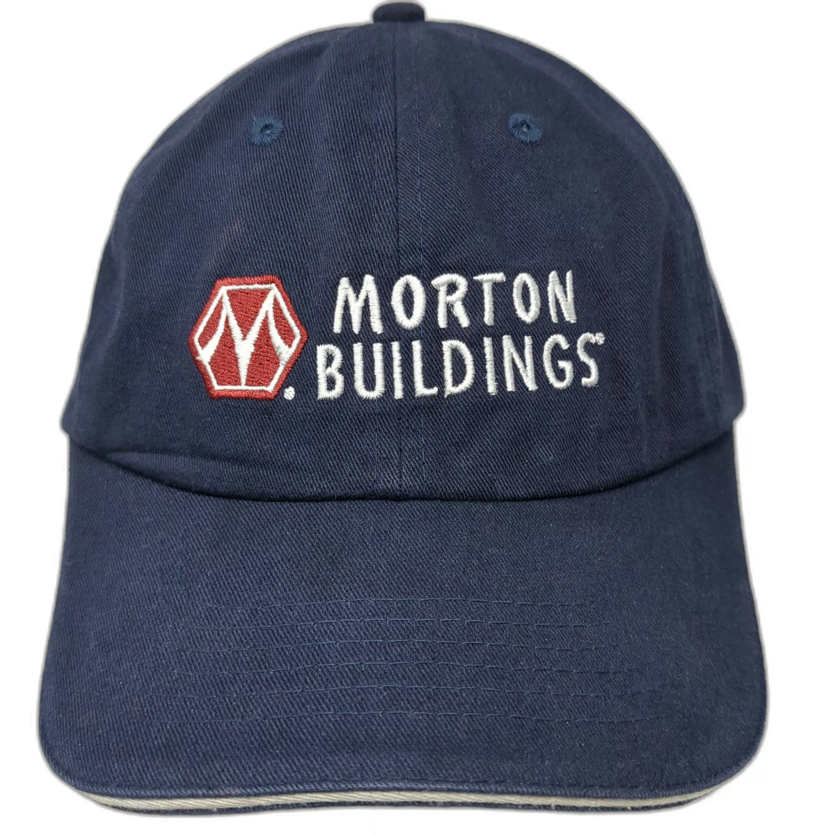 TCKB Morton Buildings Baseball Cap Blue One Size Cotton Strapback Logo Hat