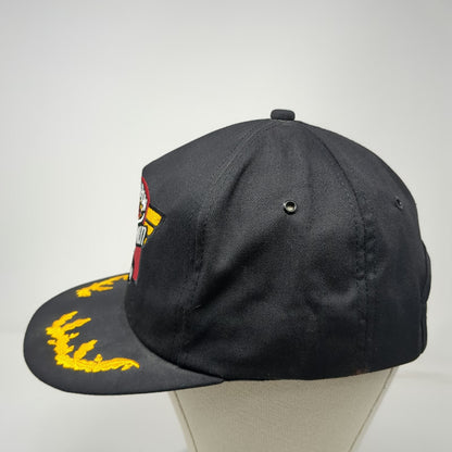 K-Products 5 Panel Black Hat Red Baron Stearman Squadron Scrambled Eggs Vintage