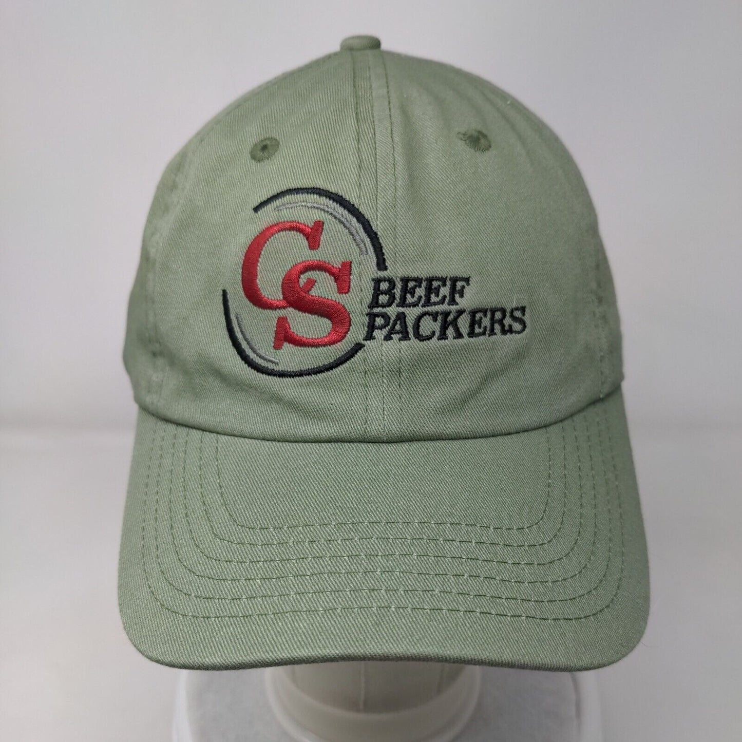 CS Beef Packers Slideback Hat Green OSFA Adjustable Embroidered 6 Panel Imperial