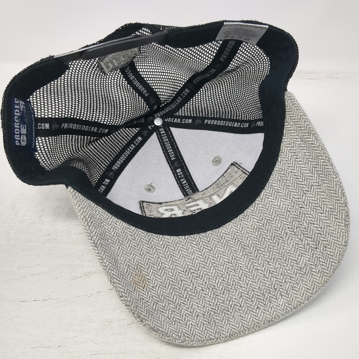Prorodeo Gear Gray Black Trucker Hat One Size NFR 2017 Wrangler Las Vegas Patch