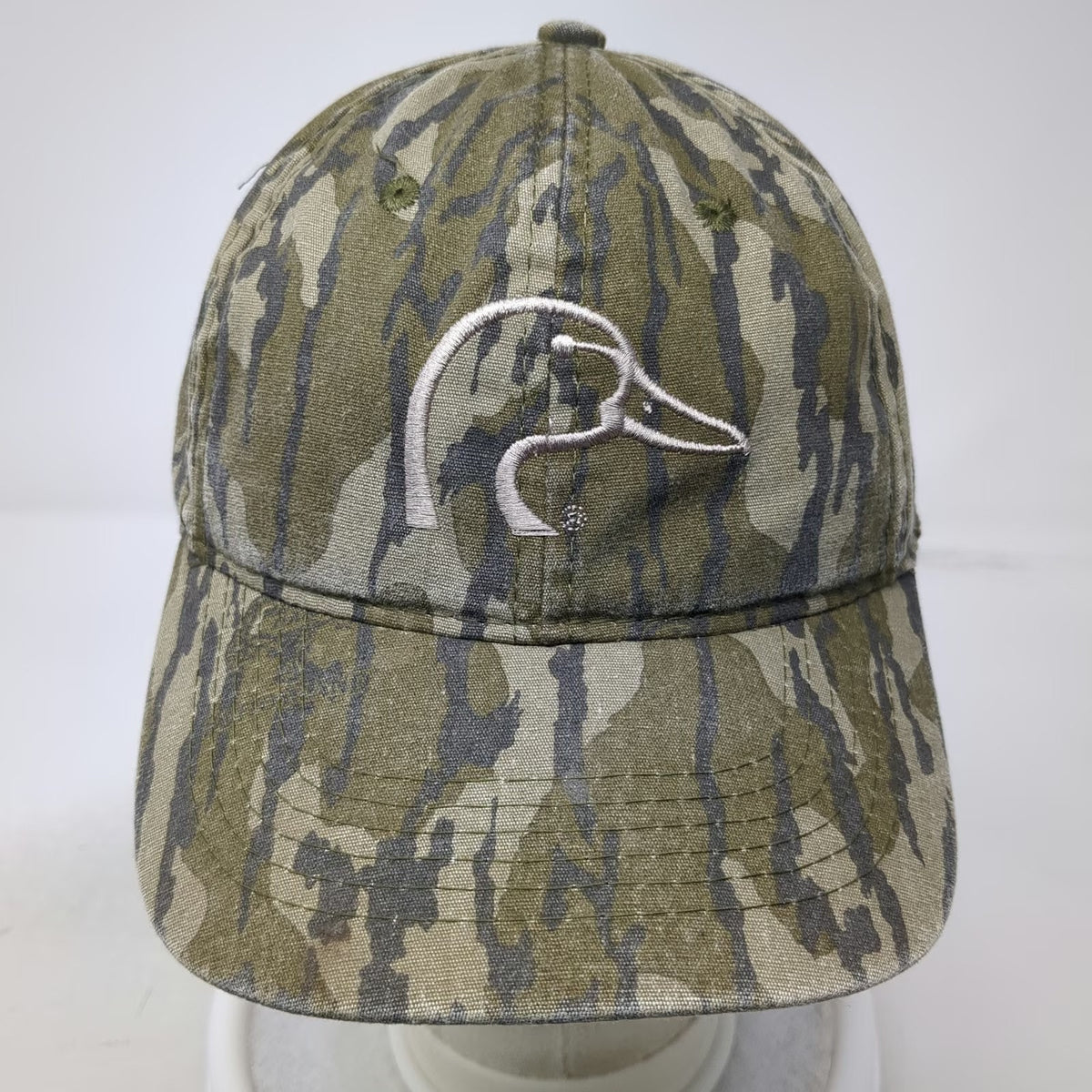 Ducks Unlimited Baseball Cap Green One Size Camo Duck Head Slideback hat