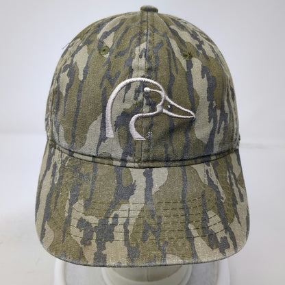 Ducks Unlimited Baseball Cap Green One Size Camo Duck Head Slideback hat