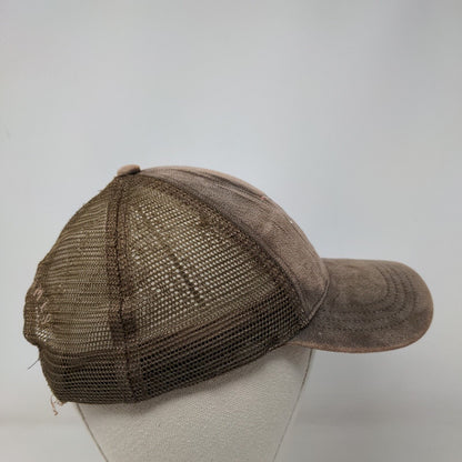 Steer Skull USA Flag Snapback Mesh Back Trucker Hat Brown OSFM Cody James