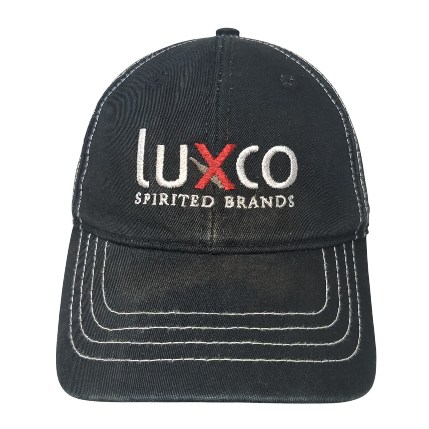 Luxco Spirited Brands Strapback Hat Black One Size Adjustable Stylemaster
