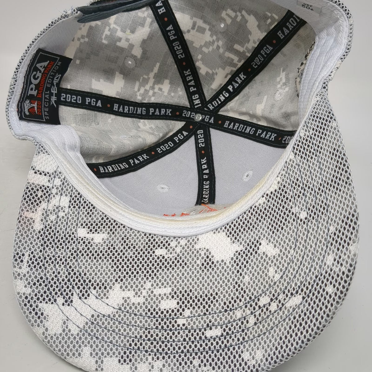 Ahead Baseball Cap Gray One Size 2020 PGA Harding Park Mesh Back Camo Golf Hat
