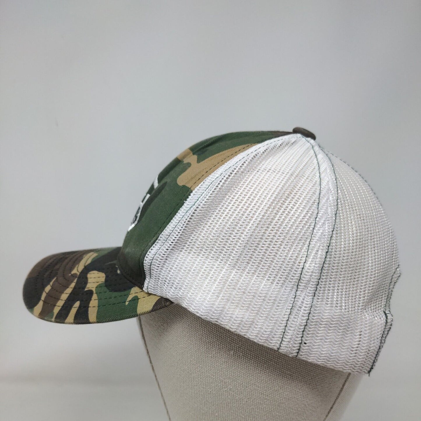 Richardson Snapback Trucker Hat Camouflage One Size Adjustable Mesh Back