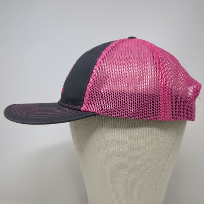 Port Authority Trucker Hat Gray Pink One Size Honda Logo Embroidered Mesh Snap
