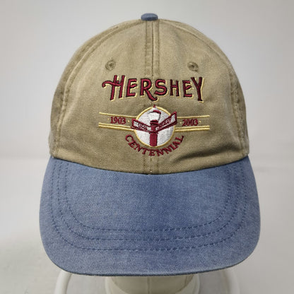 HeadShot Hershey Centennial 1903-2003 Baseball Cap Beige Blue Hat Vintage