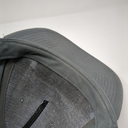 World Cycle & XC Ski Patch Snapback Hat Gray One Size Solid Adjustable
