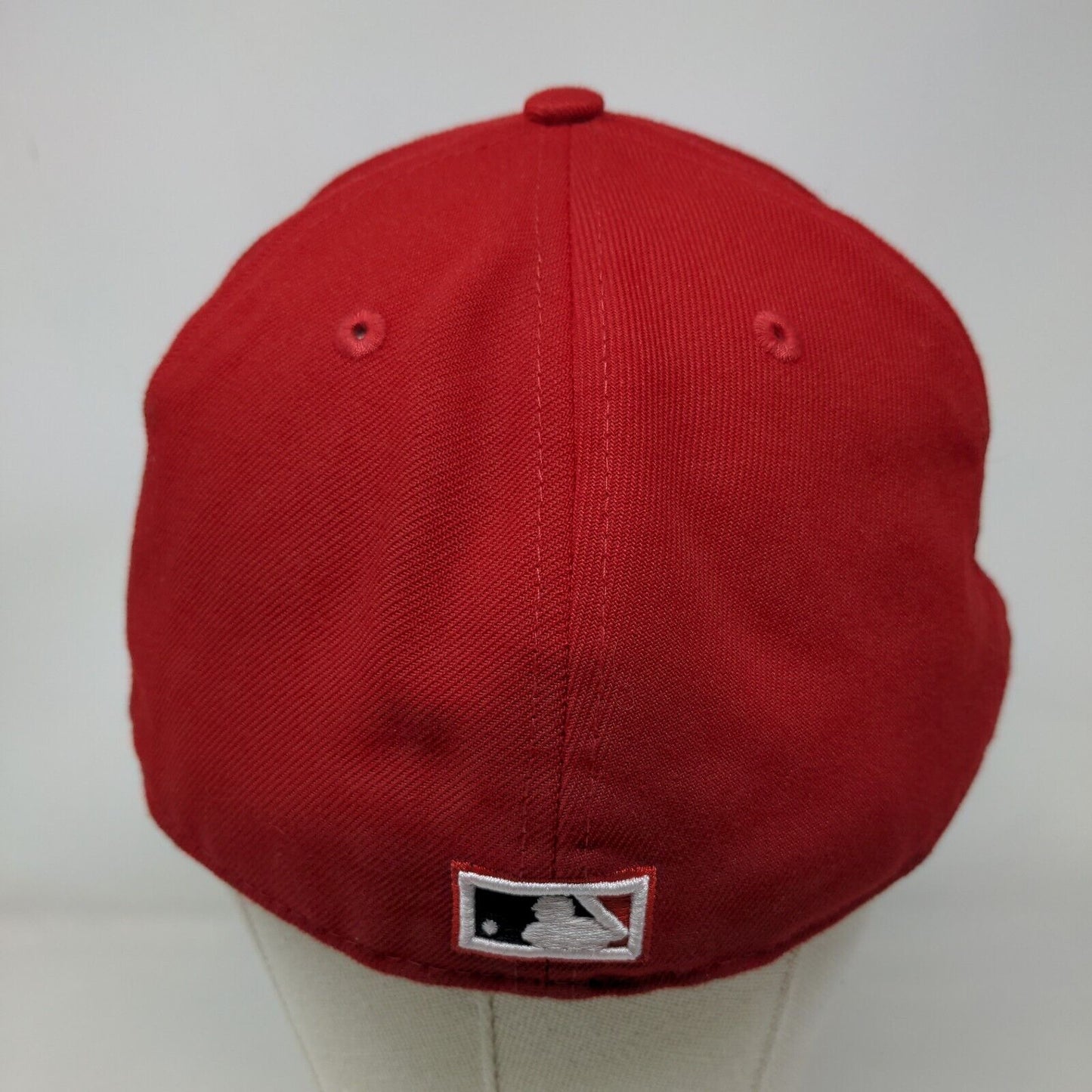 Anaheim Angels Fitted Hat Red 7 1/2 Embroidered Logo New Era 59Fifty Cooperstown