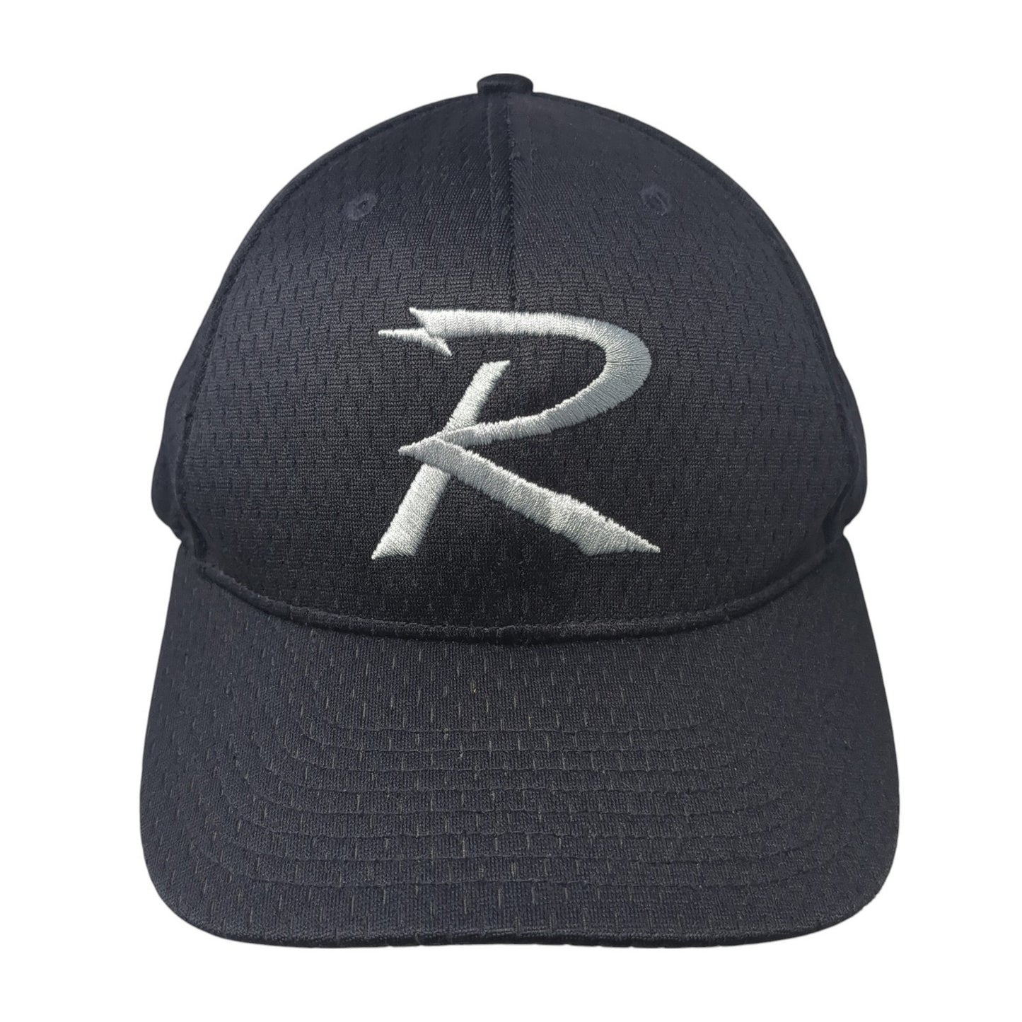 Richardson Strapback Baseball Cap Black One Size Adjustable Embroidered 6 Panel