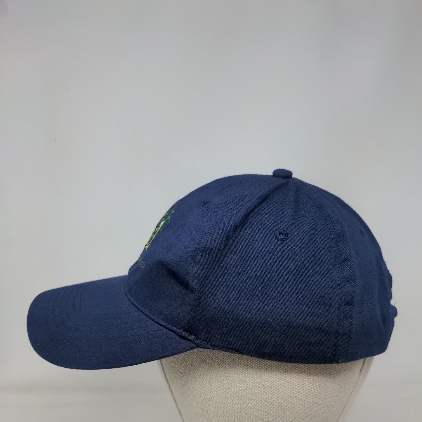 One Happy Island Aruba Strapback Hat Blue One Size Adjustable Embroidered Cotton