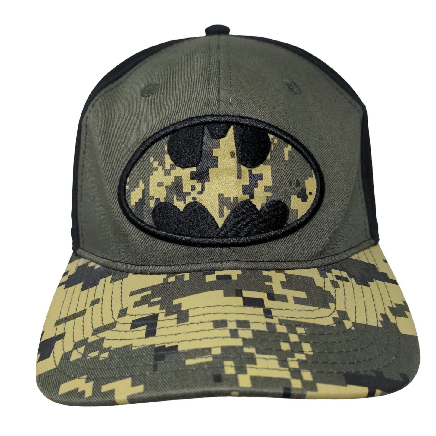Six Flags Snapback Hat Camouflage OSFA Adjustable Embroidered 6 Panel Cotton