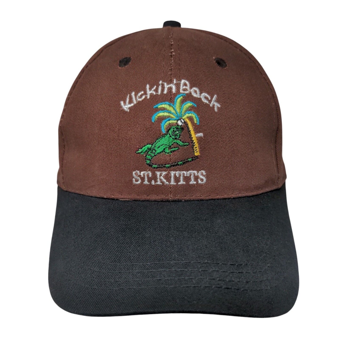 Kickin' Back St. Kitts Strapback Hat Brown 58cm The Sugar City 6 Panel