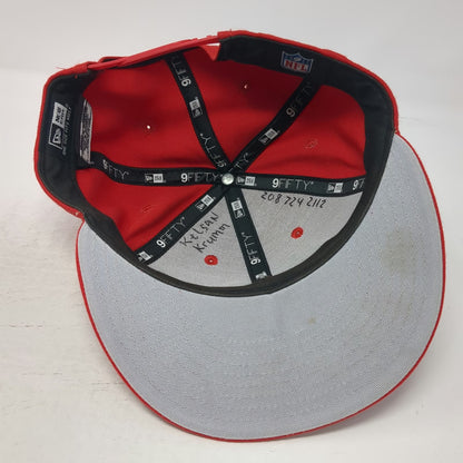 New Era Kansas City Chiefs NFL Red Snapback One Size Hat 9FIFTY Flat Brim White