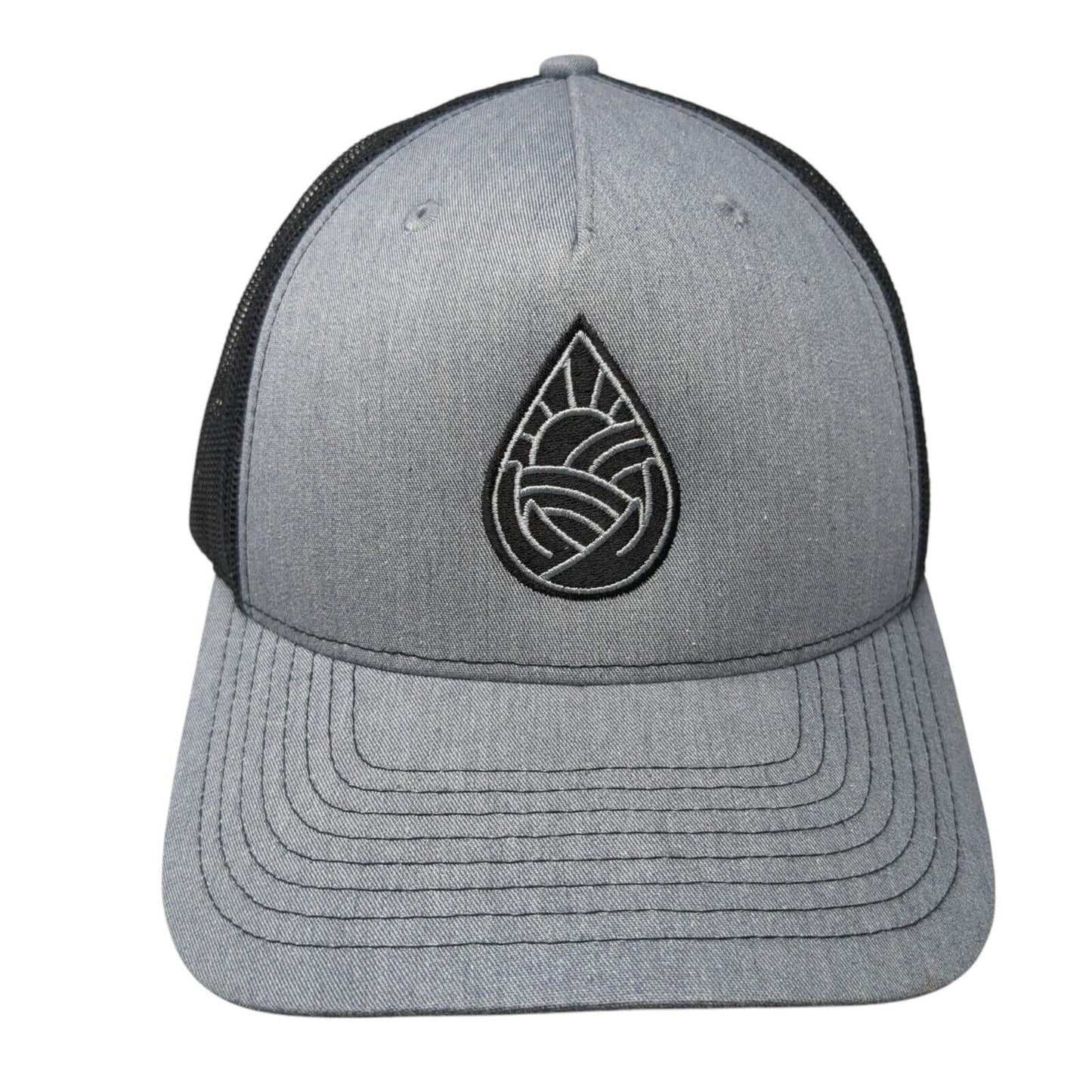 Richardson Snapback Trucker Hat Gray One Size Adjustable Mesh Back 6 Panel