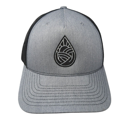 Richardson Snapback Trucker Hat Gray One Size Adjustable Mesh Back 6 Panel