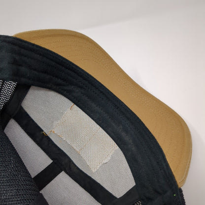 MH Maupin Homes Snapback Trucker Hat Tan OS Adjustable Mesh Red Lbl Outdoor Cap