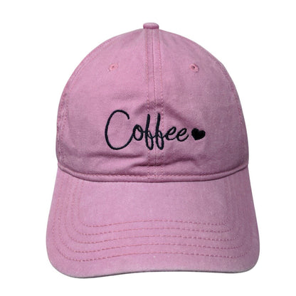 Coffee Slideback Hat Pink OSFM Embroidered Home Free 6 Panel W/Tags