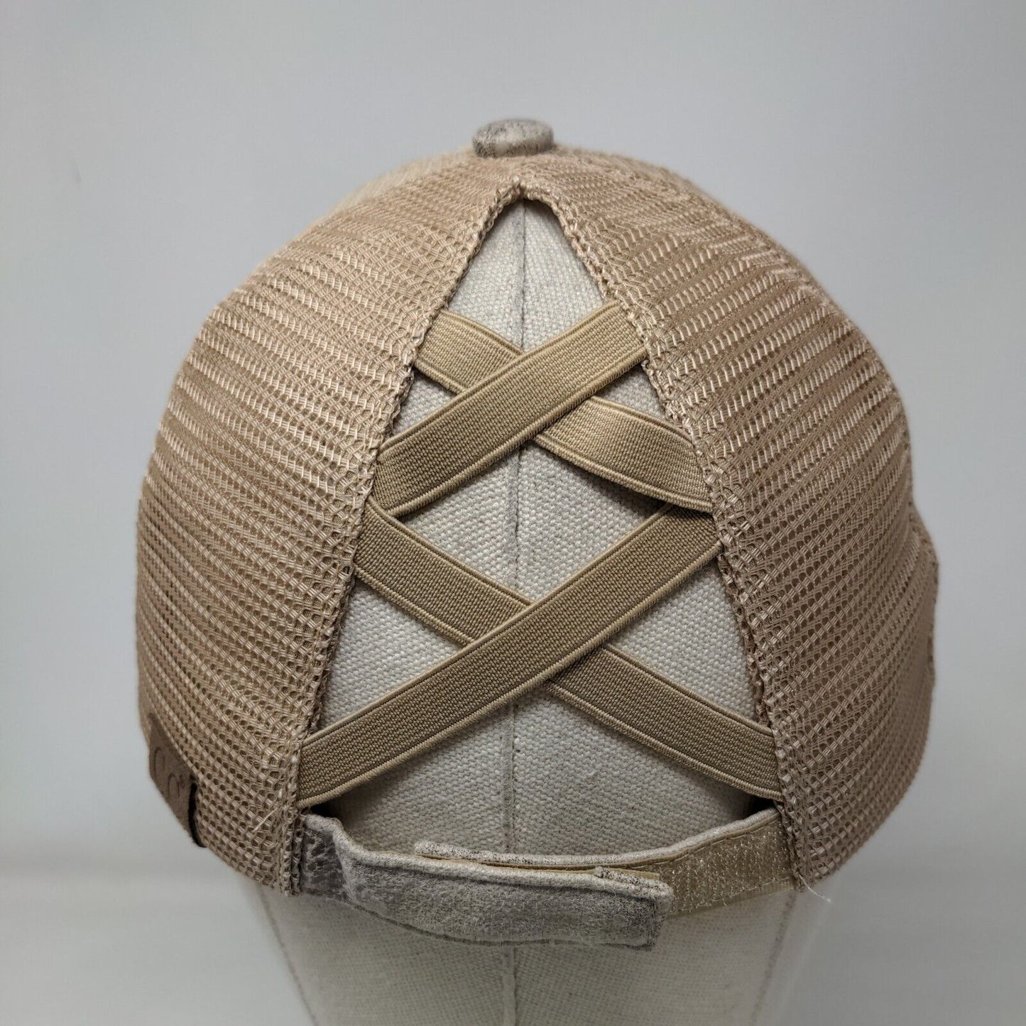 C.C Exclusives Strapback Mesh Back Trucker Hat Multi One Size Ponytail