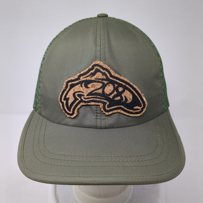 Richardson Strapback Trucker Hat Green One Size Adjustable Patch Outdoor