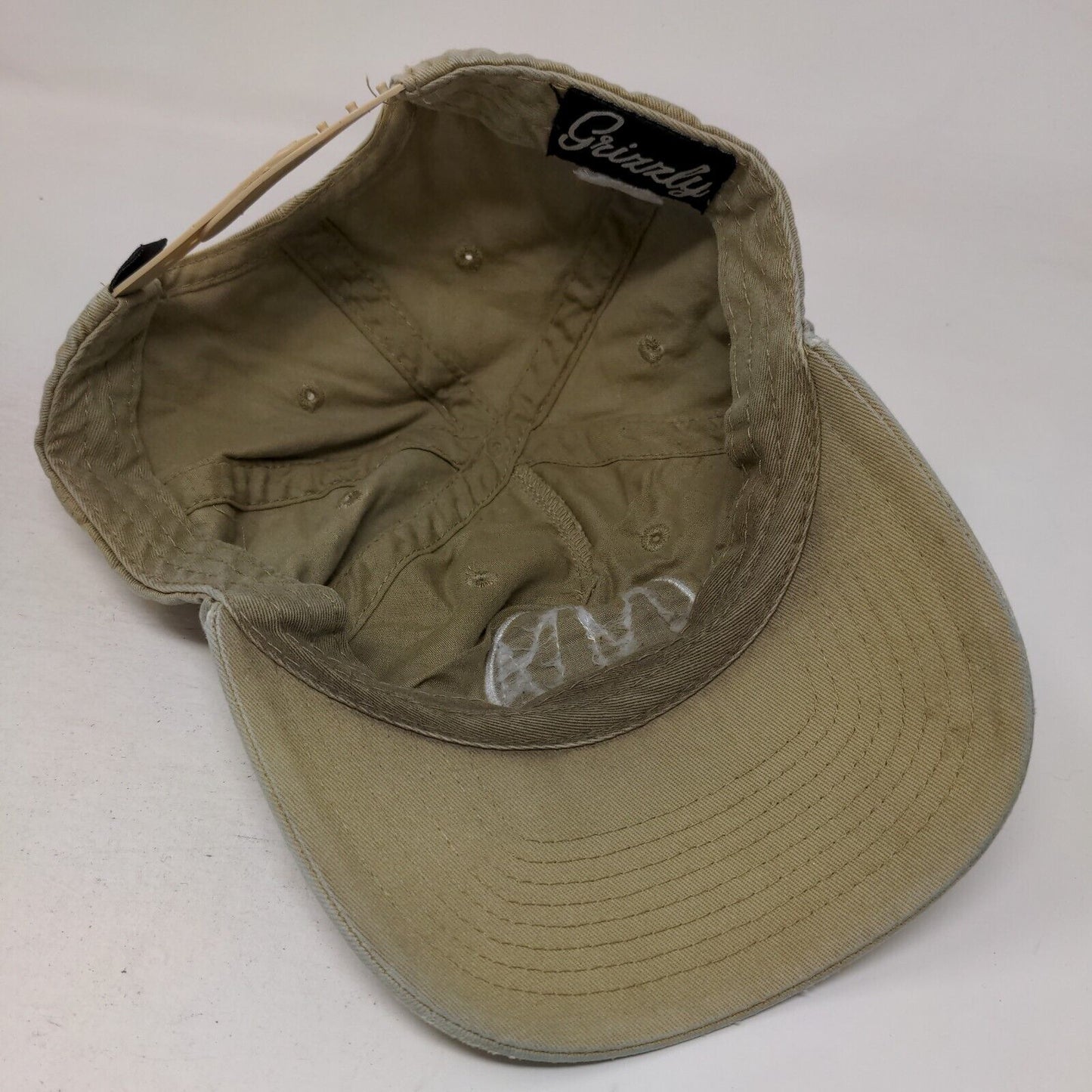 Grizzly Est. 2001 Snapback Hat Tan One Size Adjustable Solid 6 Panel