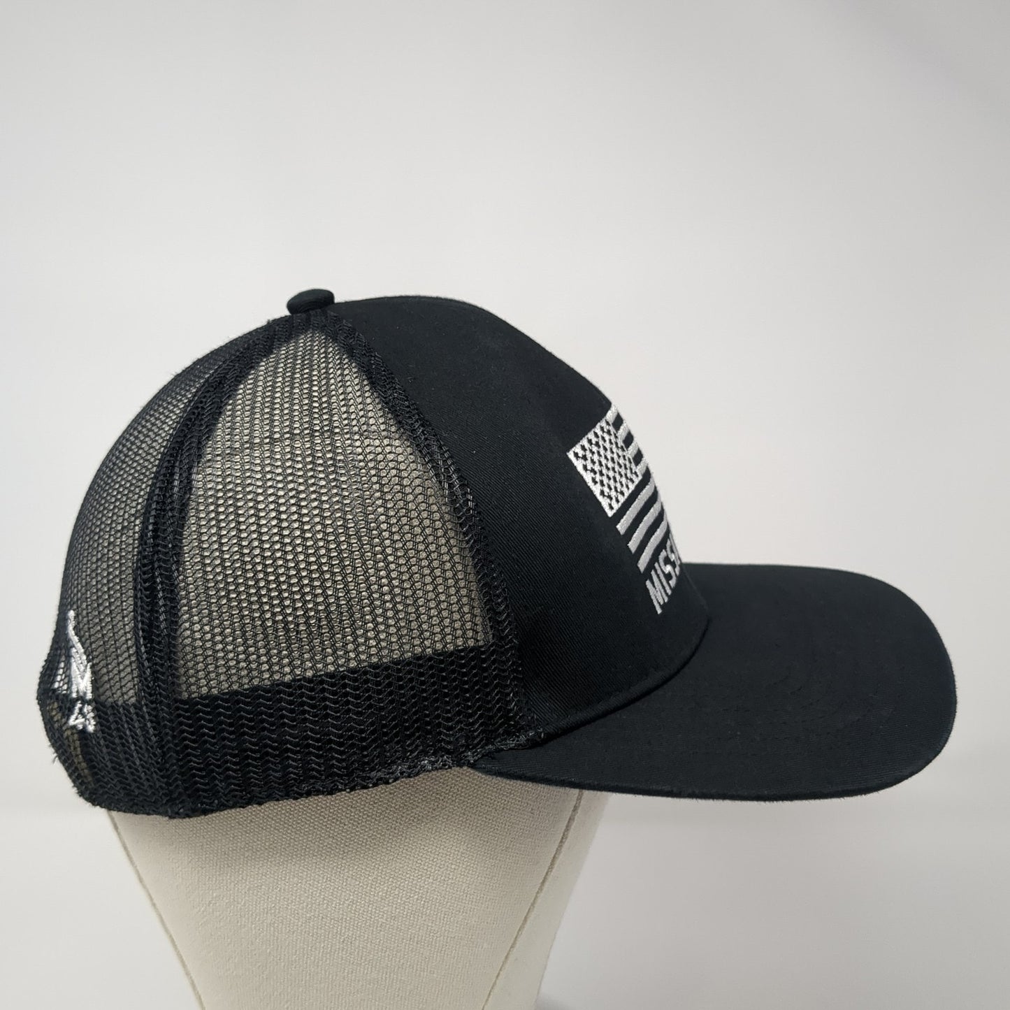 American Flag Mission43 Snapback Trucker Hat Black One Size Mesh Back