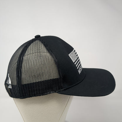 American Flag Mission43 Snapback Trucker Hat Black One Size Mesh Back