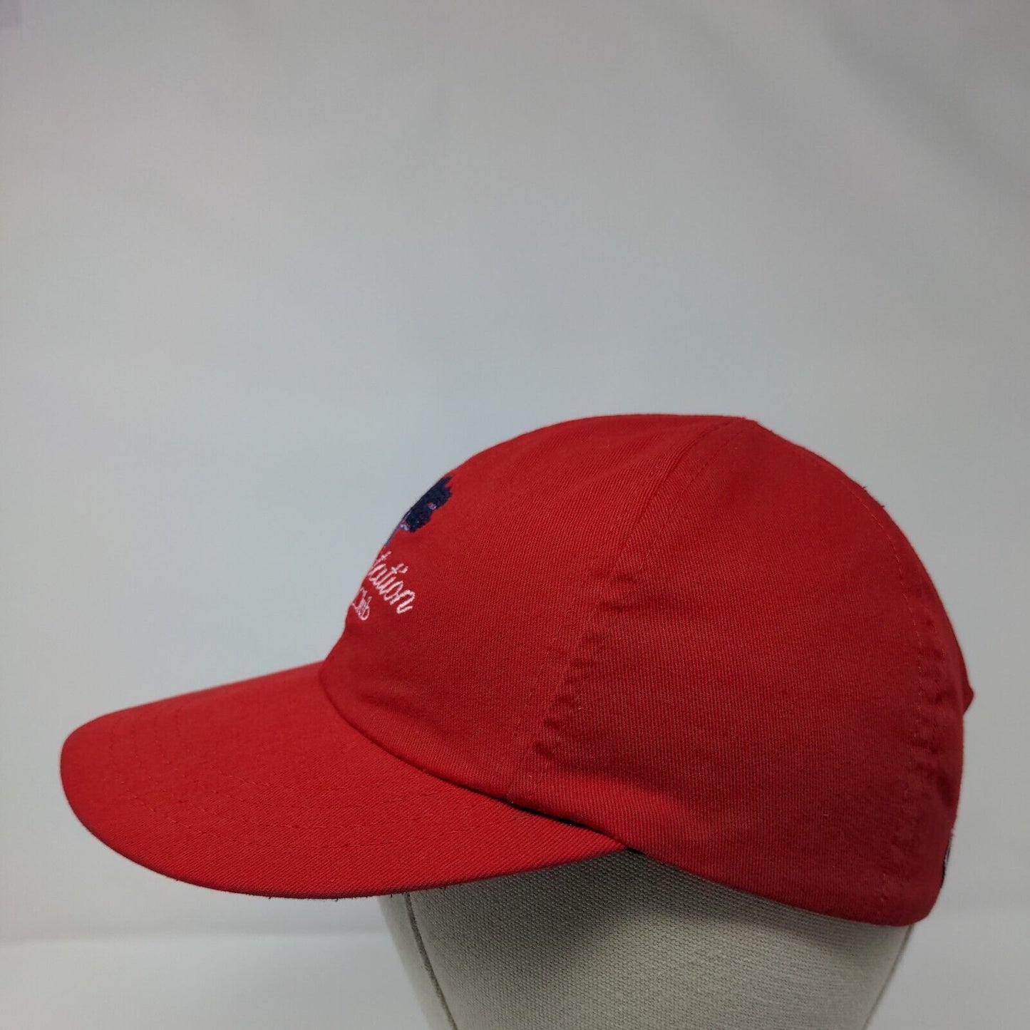Plantation Golf Club Stretch Fitted Hat Red One Size Solid Embroidered